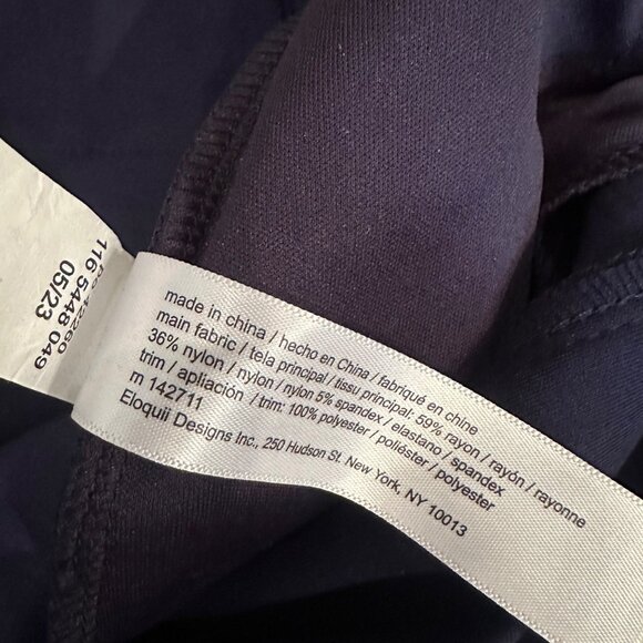 ELOQUII WOMENS NAVY BLUE DRESS PANTS NEW SIZE 16 - Picture 8 of 9